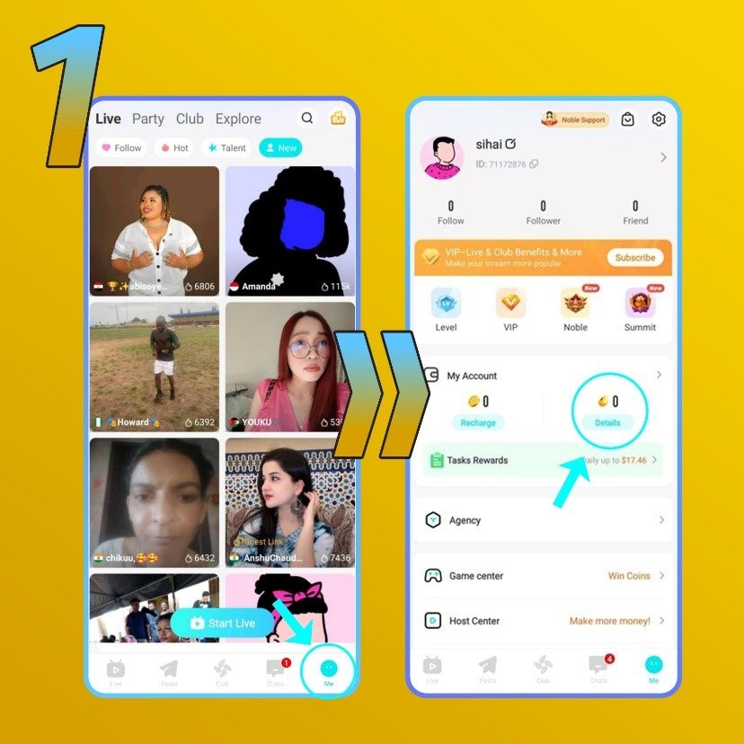 Withdraw Niki Live - Step 1