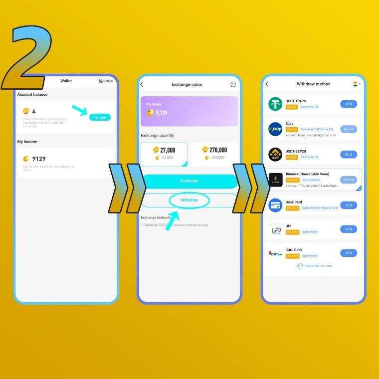 Withdraw Niki Live - Step 2